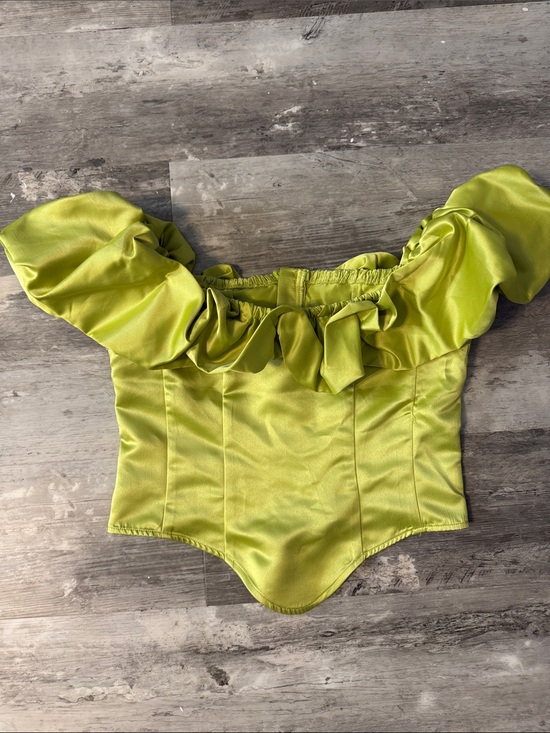 Tops - Girls Lime Green Ruffle top